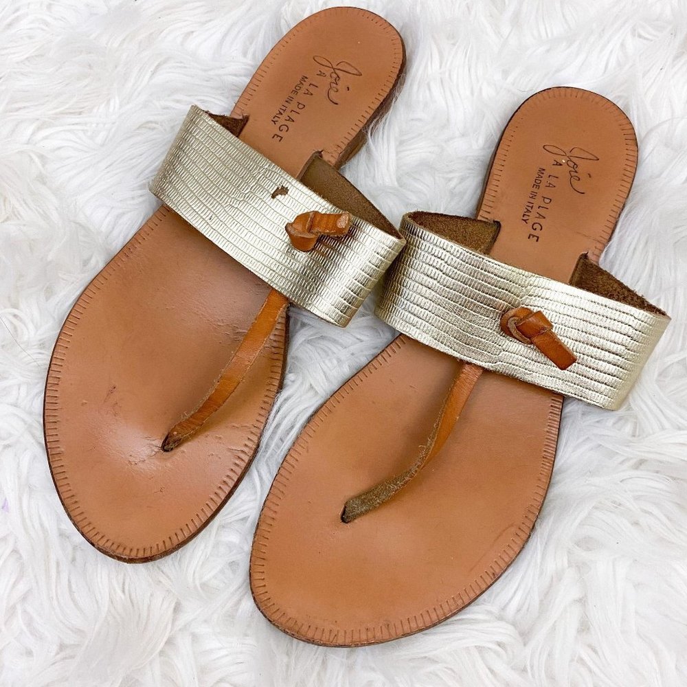 Joie A La Plage Nice Gold Thong Sandals 9.5